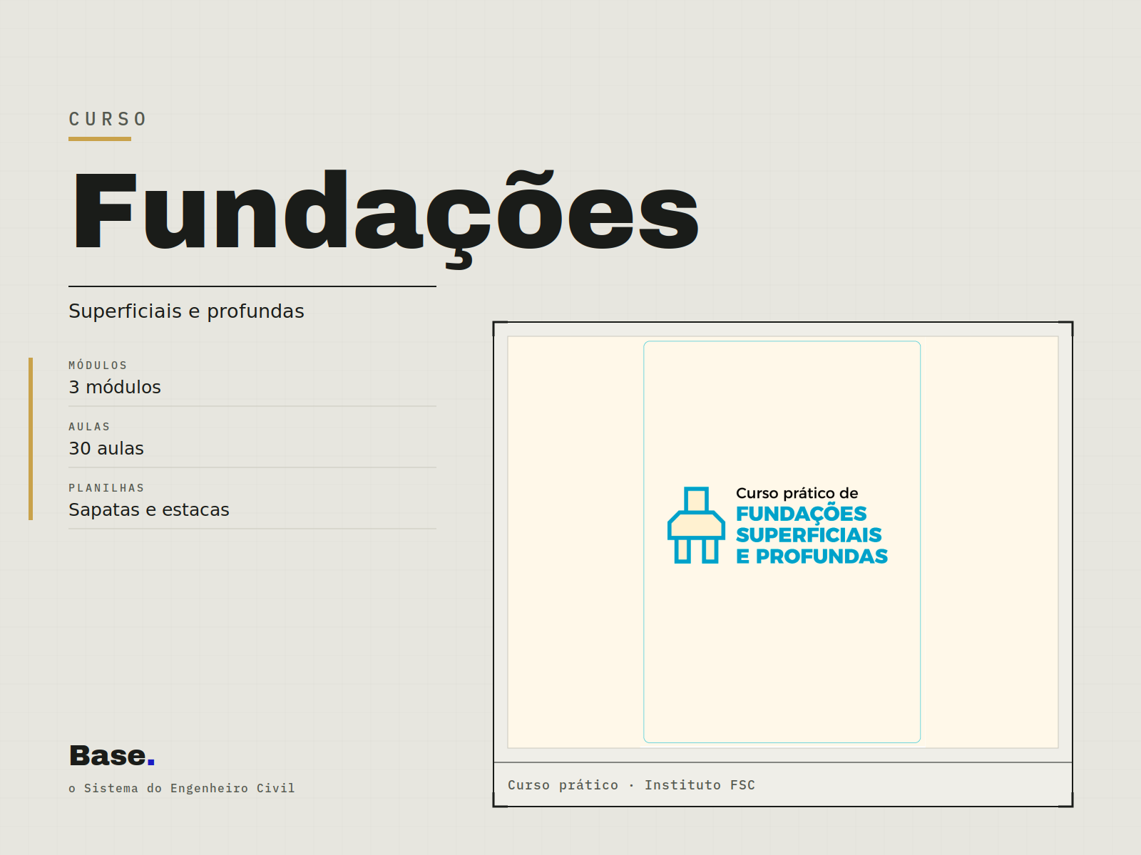 Treinamentos — Fundações