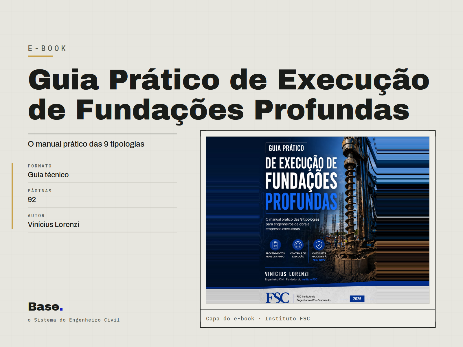Ebooks — Guia Prático: Execução de Fundações Profundas
