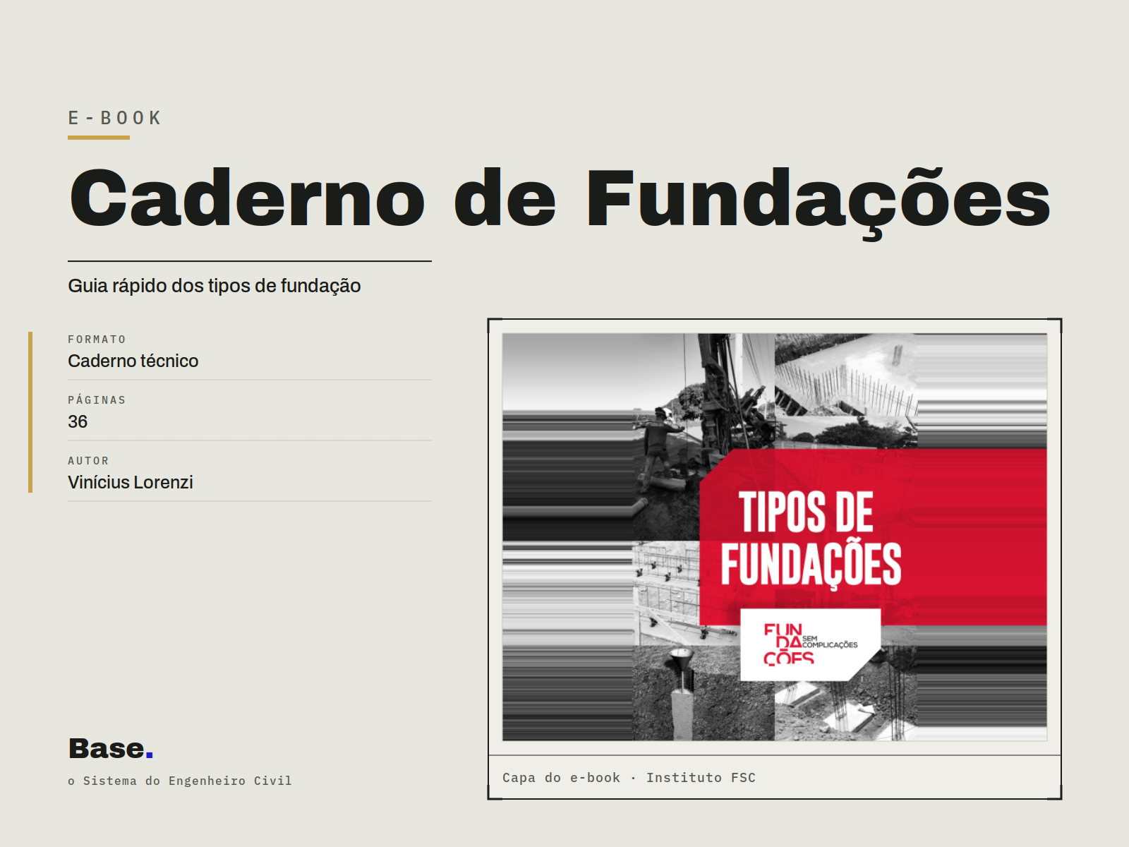 Ebooks — Caderno de Fundações