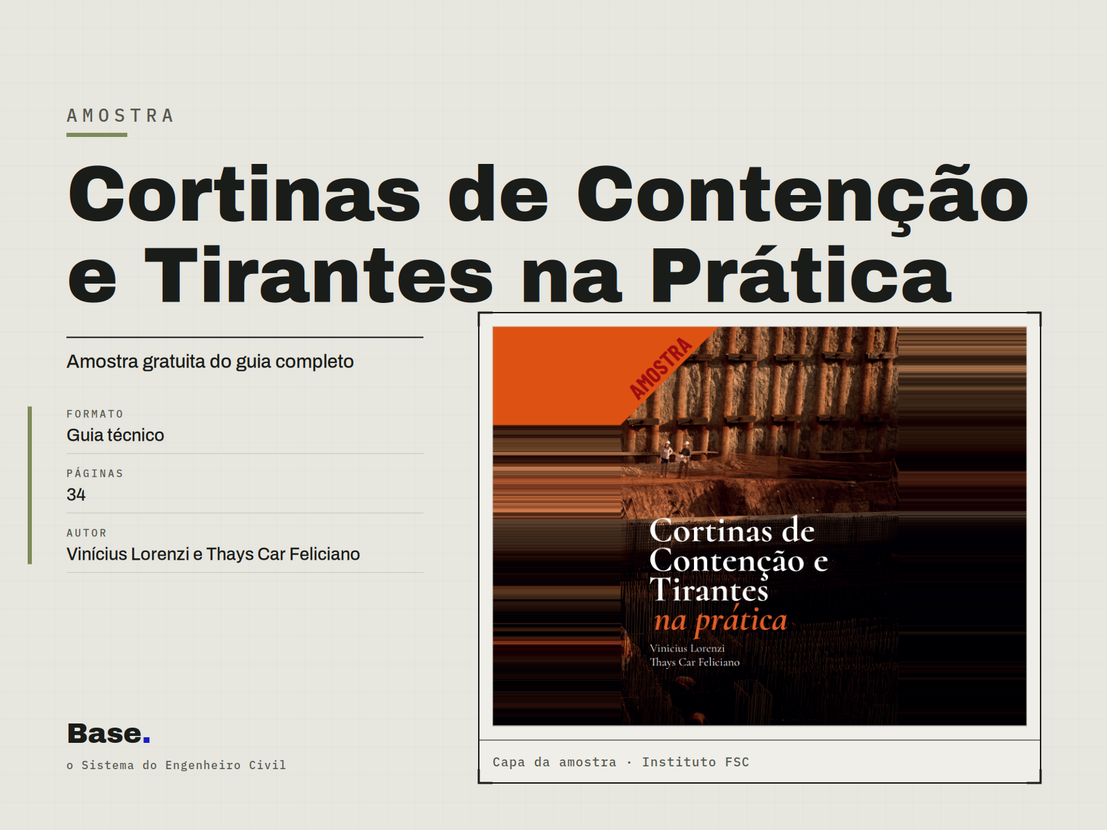 Ebooks — Cortinas de Contenção e Tirantes (Amostra)